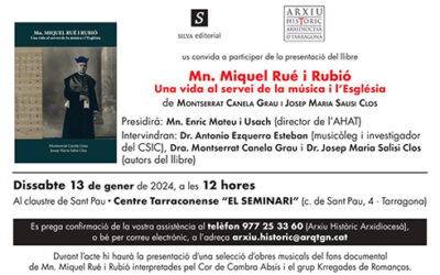 Presentación del libro ‘Mn. Miquel Rué i Rubió. Una vida al servei de la música i l’Església’